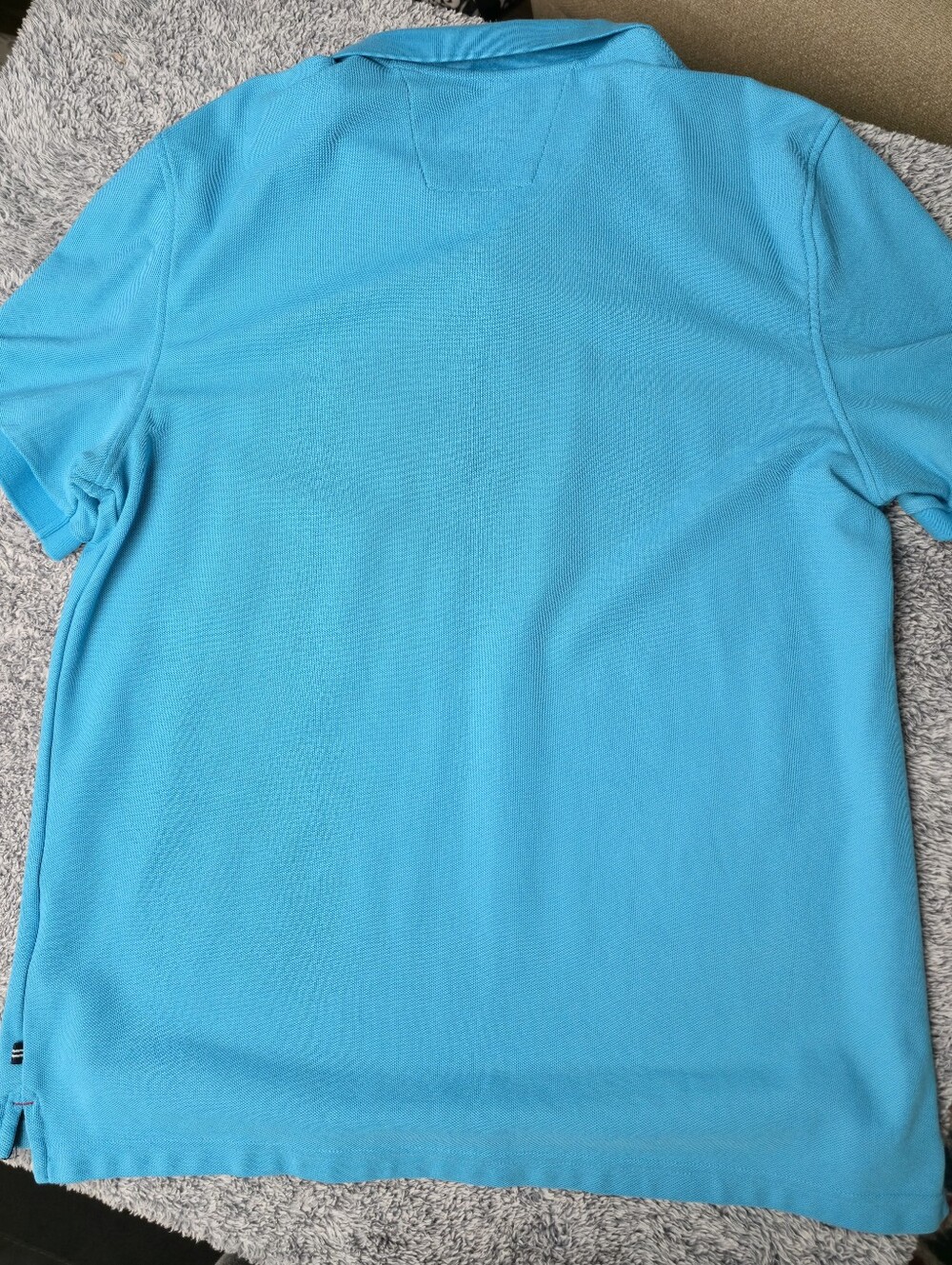 Nautica Mens XXL Aqua Blue Performance Deck Polo Shirt Contrast Trim Classic Fit - Picture 5 of 9